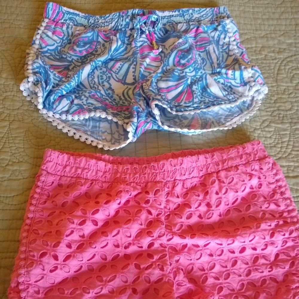 EUC 2 Pair LP for Target Shorts-6/6x Blue/Wht/Pink & 4/5 Pink-Perfect 4 Summer!